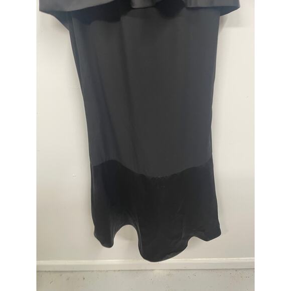 NWT White by Vera Wang SZ 0 Black Strapless Peplum Full Length Formal Gown NEW - Picture 11 of 15